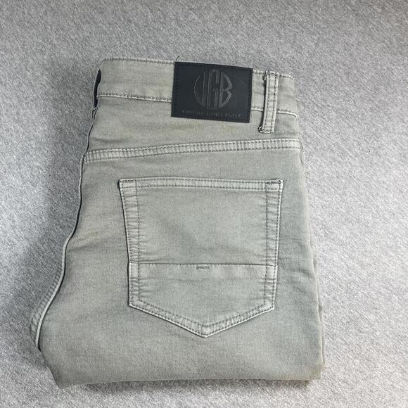 Vintage Genes Black Other - Vintage Genes Black Men's W34 L30 Denim Gray Jeans Casual Pants Light Gray